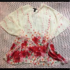 Sheer Floral Shawl/Kimono from Forever 21